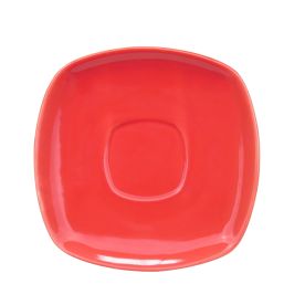 Square Saucer Red For KC-1-R 6"