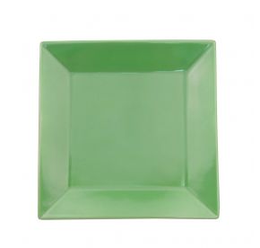 Square Plate Green 6"