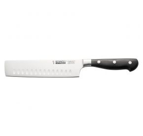 Schnell Nakiri Knife 7-1/4", Granton Edge
