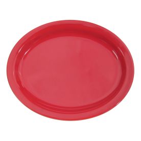 Oval Platter N.R. Red 13 1/4"