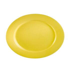Oval Platter R.E. Yellow  10 3/8"