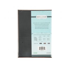 1-Panel Faux Leather Menu Cover Legal Size 8-1/2" x 14" Brown