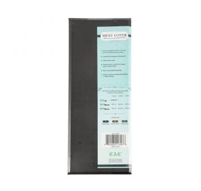 1-Panel Faux Leather Menu Cover Bar Size 4-1/2" x 14" Black