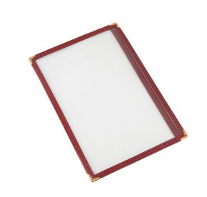 1-Pocket Menu Cover 8-1/2" x 5-1/2" Burgundy