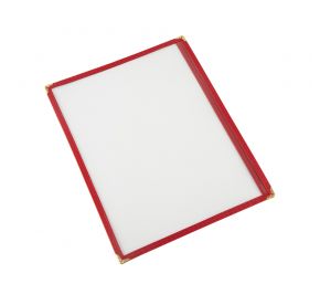 1-Pocket Menu Cover 8-1/2" x 11" Red