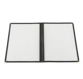 2-Pocket Menu Cover 8-1/2" x 11" Black