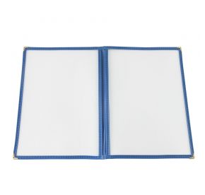 2-Pocket Menu Cover 8-1/2" x 11" Blue