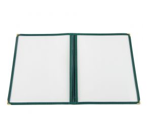 2-Pocket Menu Cover 8-1/2" x 11" Green