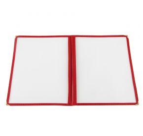 2-Pocket Menu Cover 8-1/2" x 11" Red