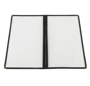2-Pocket Menu Cover 8-1/2" x 14" Black