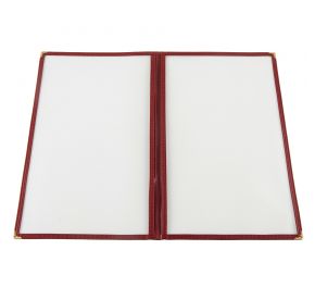 2-Pocket Menu Cover 8-1/2" x 14" Burgundy