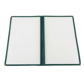 2-Pocket Menu Cover 8-1/2" x 14" Green