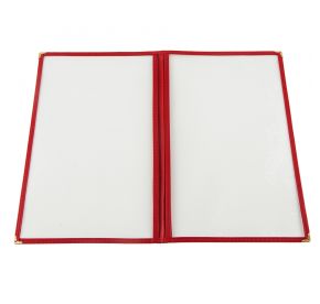 2-Pocket Menu Cover 8-1/2" x 14" Red