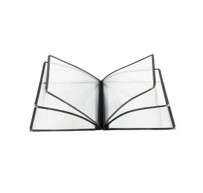 6-Pocket Menu Cover 8-1/2" x 11" Black