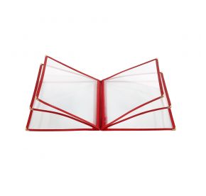 6-Pocket Menu Cover 8-1/2" x 11" Red