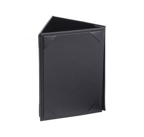 3-Panel Tent Menu Cover 5" x 7" Black