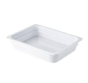 Buffet Pan Melamine White 1/2 Size 2-1/2" Deep