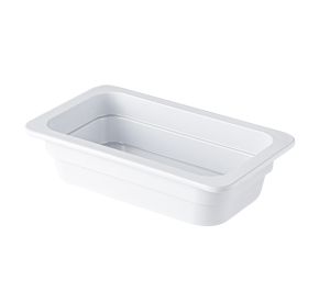 Buffet Pan Melamine White 1/4 Size 2-1/2" Deep