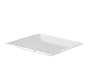 King Plate Square White 12"