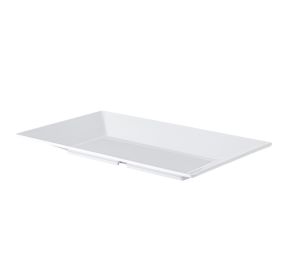 King Platter Rect. White 14"