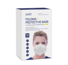 KN95 Disposable Mask, 4-Layer Protection, 10-PC/Pack