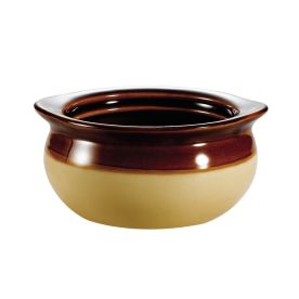 Onion Soup Crock 2 Tone 12oz 5"
