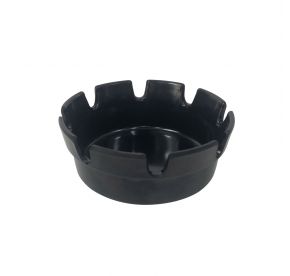 Ashtray Plastic 4"Dia Black