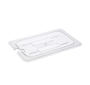 Notched Polycarbonate Food Pan Cover 1/4 Size