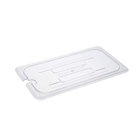 Notched Polycarbonate Food Pan Cover 1/3 Size