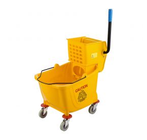 36QT Yellow Heavy-Duty Mop Bucket and Wringer Set