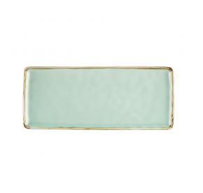 Rect. Platter Light Green 14"
