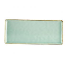 Rect. Platter Light Green 16"