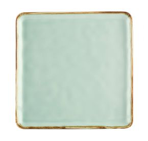 Square Plate Light Green 10"