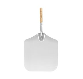 Pizza Peel Aluminum with Wood Handle 14"x16" 26" Overall Length