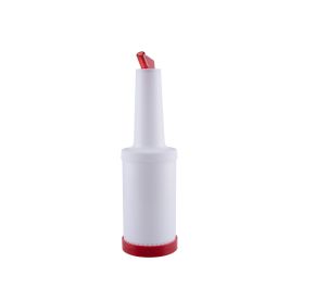 Pour Bottle W/ Spout & Lid 1QT Red