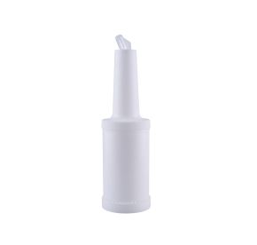 Pour Bottle W/ Spout & Lid 1QT White