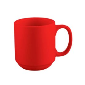 Prime Straight Stacking Mug Red 12oz 3 1/4"