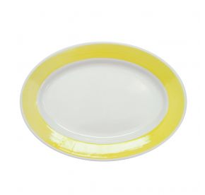 Oval Platter R.E. Yellow 11 1/2"