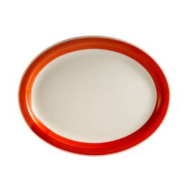 Oval Platter N.R. Red 11 1/2"