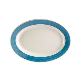 Oval Platter R.E. Blue 12 1/2"