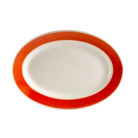 Oval Platter R.E. Red 15 1/2"