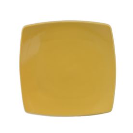 Square Flat Plate Yellow 11 7/8"