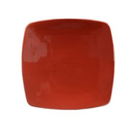 Square Flat Plate Red 8 7/8"