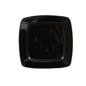 Square In Square Plate Black 6 7/8"