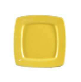 Square In Square Plate Yellow 6 7/8"