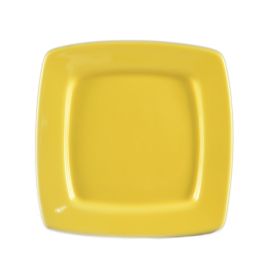 Square In Square Plate Yellow 8 7/8"