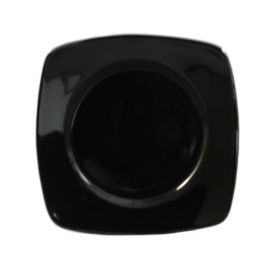 Round In Square Plate Black 11 7/8"
