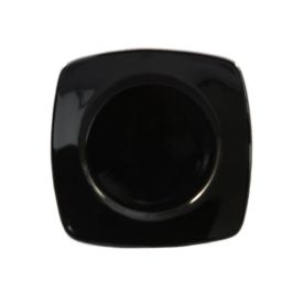 Round In Square Plate Black 8 7/8"