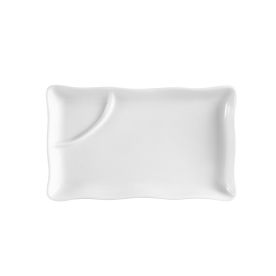 Rect. Platter W/ Triangular Compartment 12"