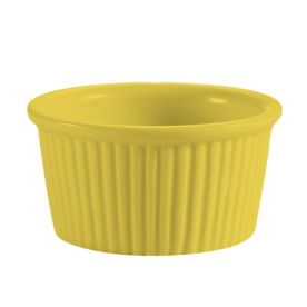 Ramekin Fluted Yellow 6oz 3 1/2"